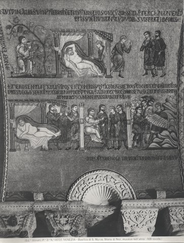 Alinari, Fratelli — Venezia - Basilica di S. Marco. Storia di Noè, musaico nell'atrio. (XIII secolo.) — particolare